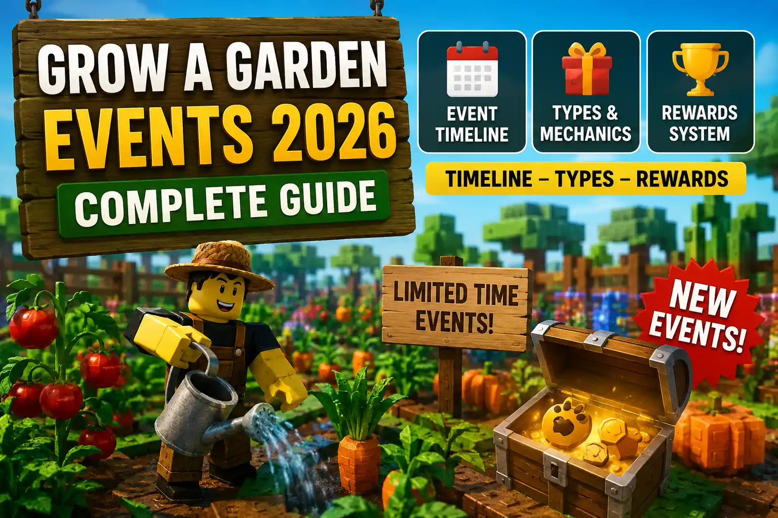 Grow a Garden Events 2026 Guide (Complete Event Timeline, Types & Rewards System)