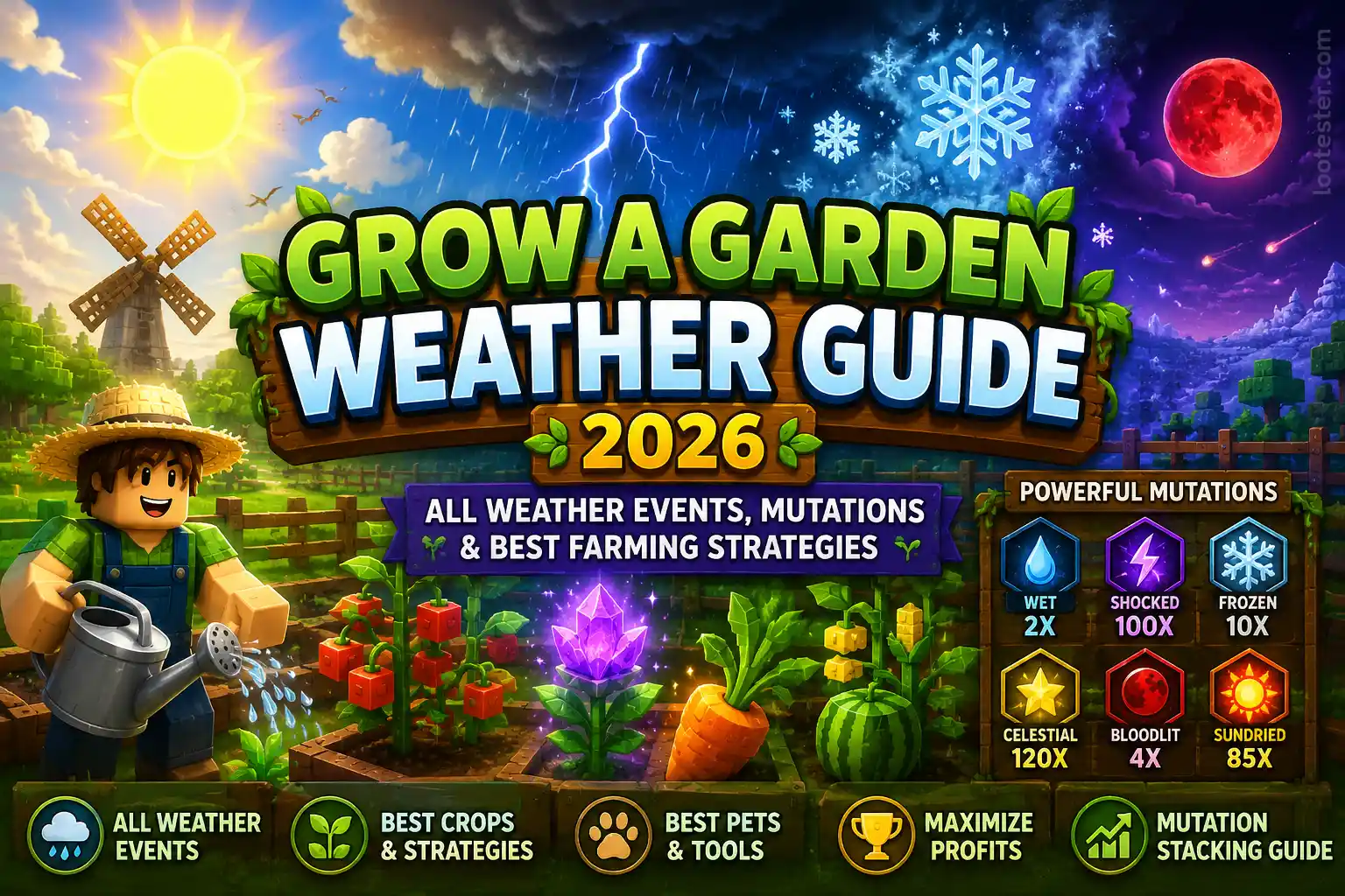 Grow a Garden Weather Guide 2026 – All Weather Events, Mutations & Best Farming Strategies