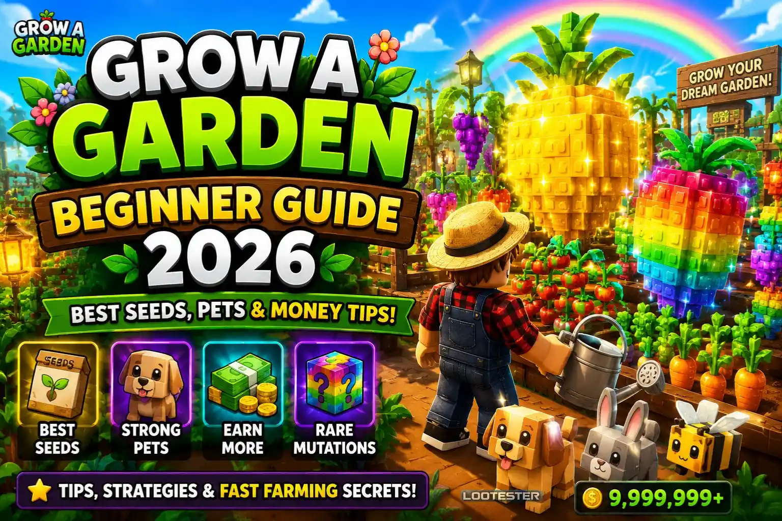 Grow a Garden Beginner Guide 2026 – Best Tips, Seeds, Pets & Money Strategy