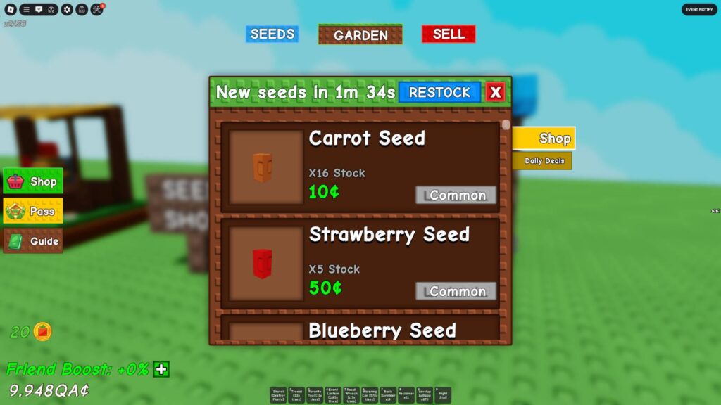 Best Beginner Seeds in Grow a Garden