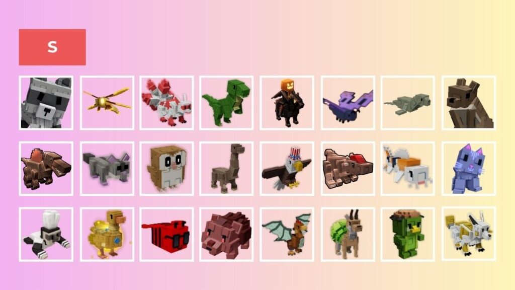 S Tier Pets in Grow a Garden