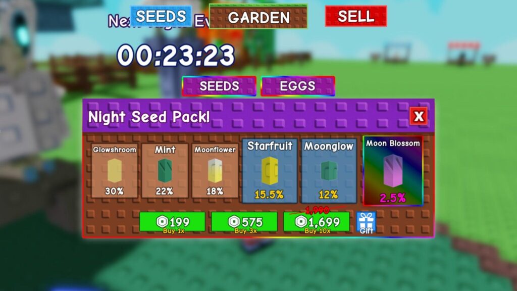 All Seed Packs in Grow a Garden