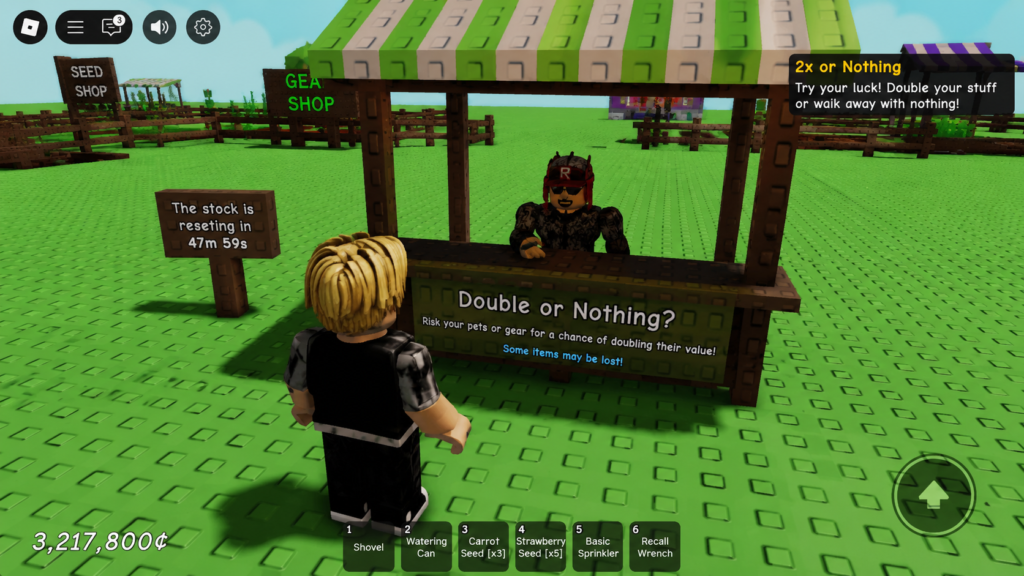 Double or Nothing Feature Explained in Grow a Garden 2