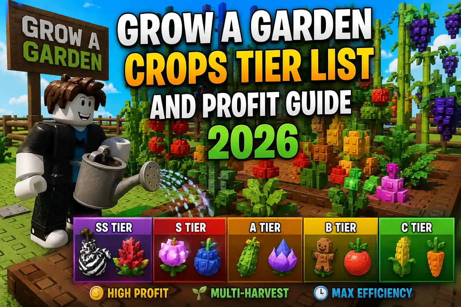 Grow a Garden Crops Tier List and Profit Guide 2026