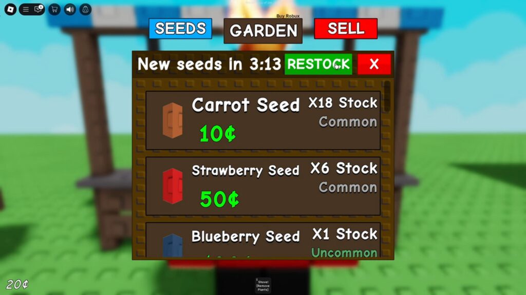 Grow a Garden crop profit system