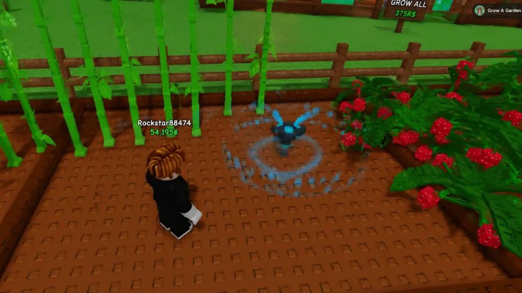 Sprinkler Farming in Grow a Garden