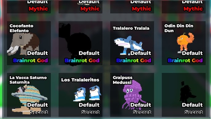 All mutation index in Steal a Brainrot