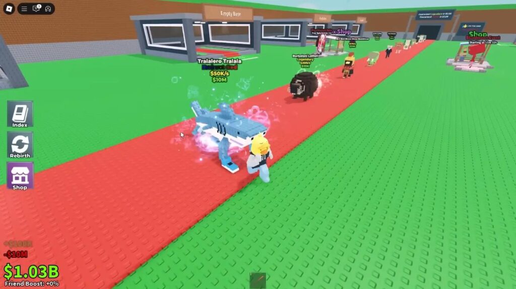 Player escaping with Speed Coil in Steal a Brainrot
