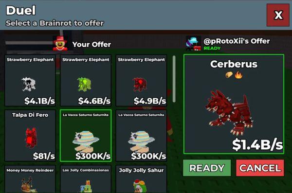 Trading valuable items in Steal a Brainrot