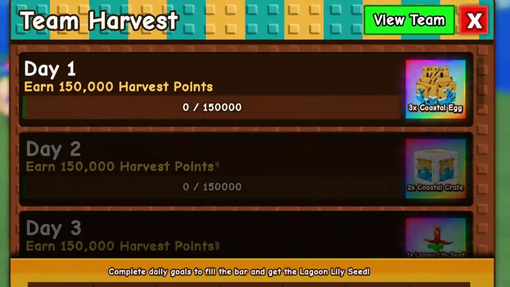 The Team Harvest System