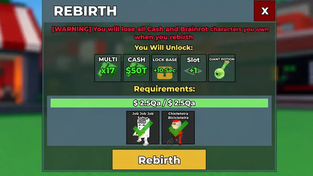 Job Job Job Sahur and Rebirth 17
