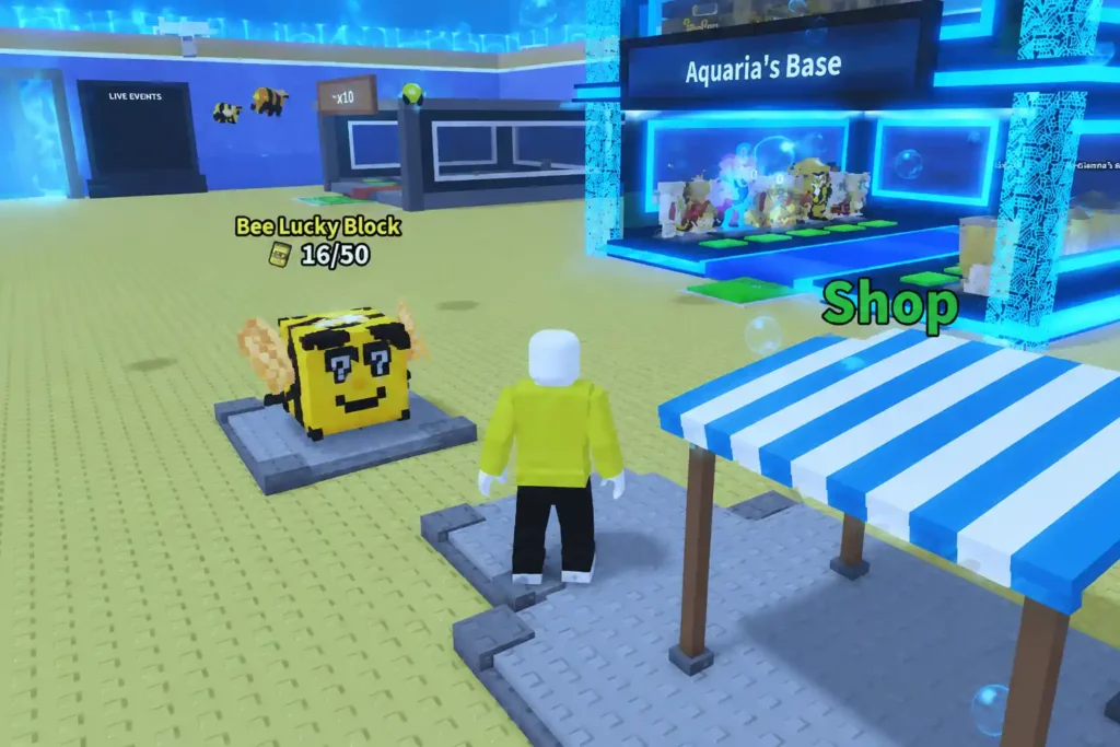 Where to Find the Bee Lucky Block Stand