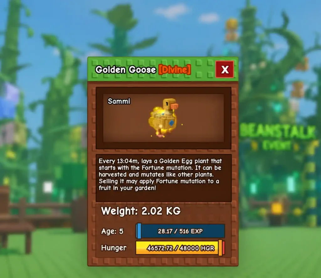 What the Golden Goose Actually Does (And Why It's the Chase Pet of This Event)