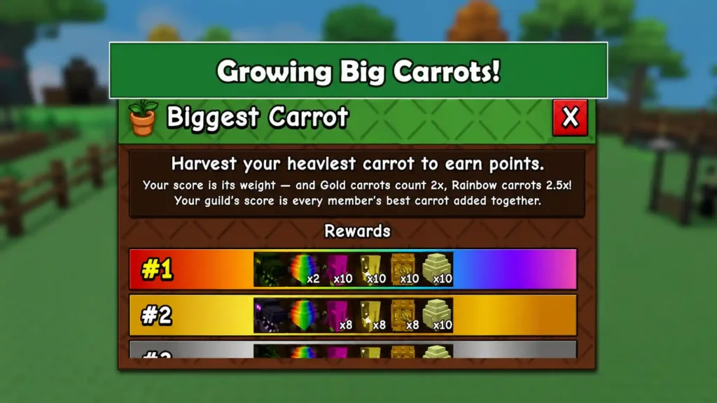 harvest haviest carrot to earn points