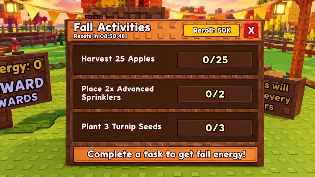 Head to the Fall Activities vendor