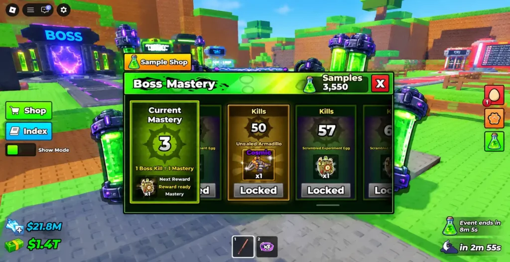 Claim Boss Mastery Rewards