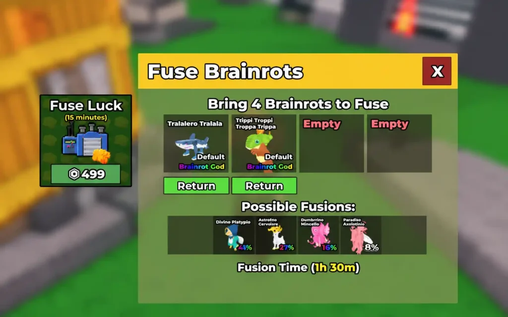 Fuse Luck is a gamepass-style boost (499 Robux) that improves your odds of getting the rarest Haunted Fuse units for 15 minutes.