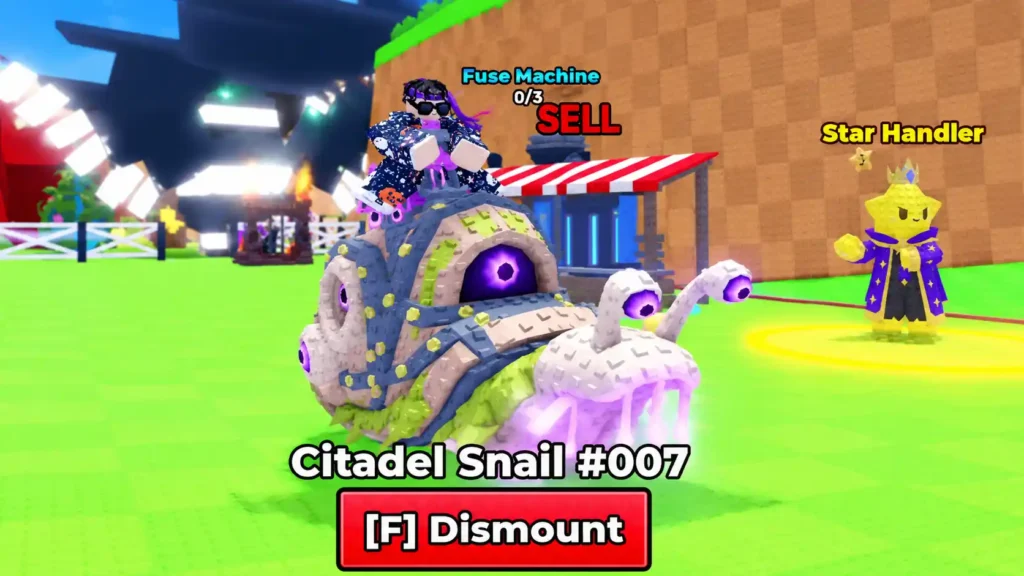 While you're riding, a Dismount button appears on screen. Press it and you step off.