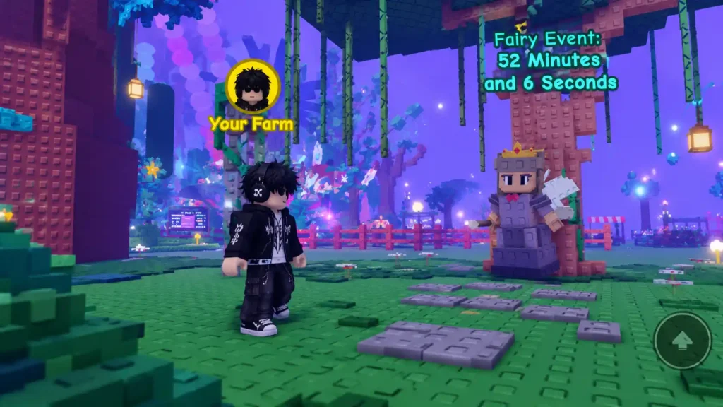 Grow a Garden Fairy Event scene with the Fairy Godmother