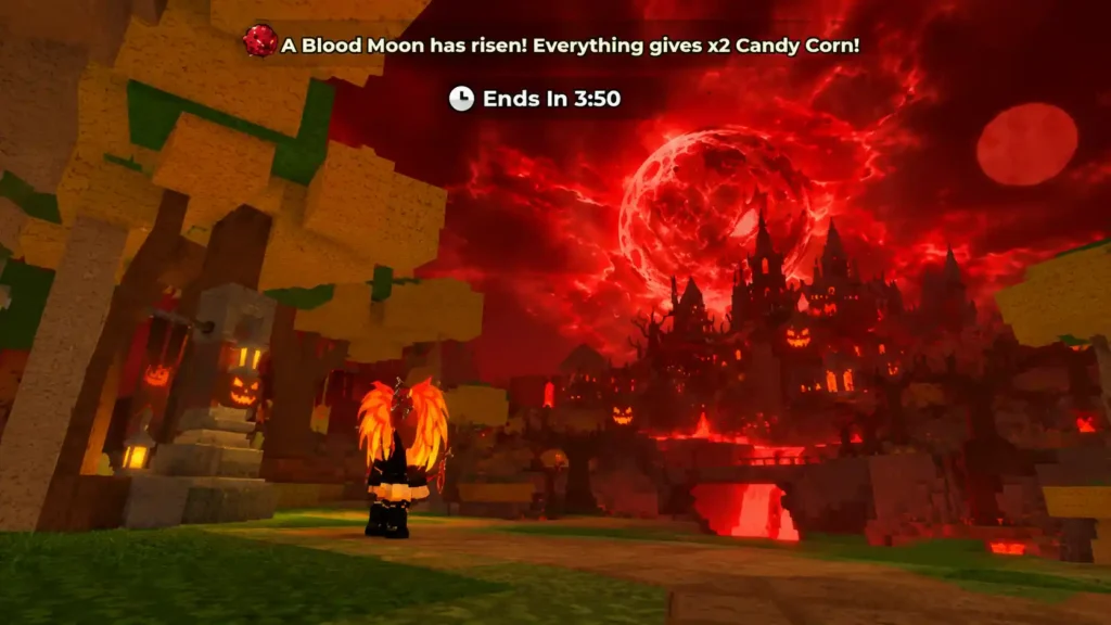 Blood Moon event notification in the Steal an Egg Halloween Dimension