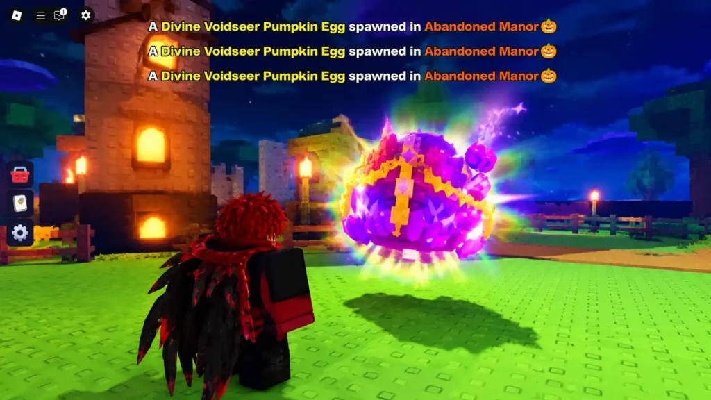 Divine Voidseer Pumpkin Egg shown in a Steal an Egg gameplay thumbnail
